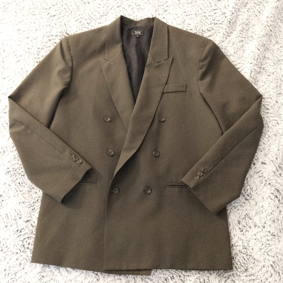 JB Trinity Green 3-Button Double-Breasted Sportcoat, size in description - Picture 1 of 12
